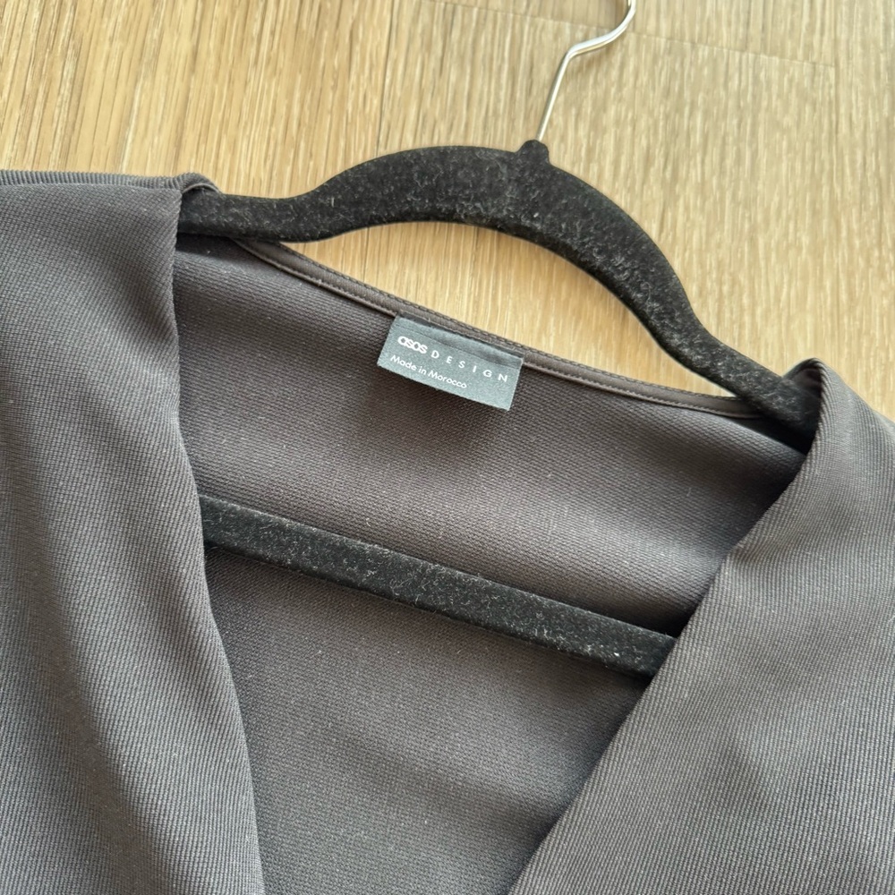 ASOS black blazer shirt with gold buttons - Picture 4 of 7